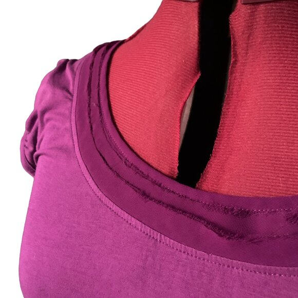 MEXX - Raspberry pink Short puffed sleeves shirt with layered - medium - Picture 5 of 8